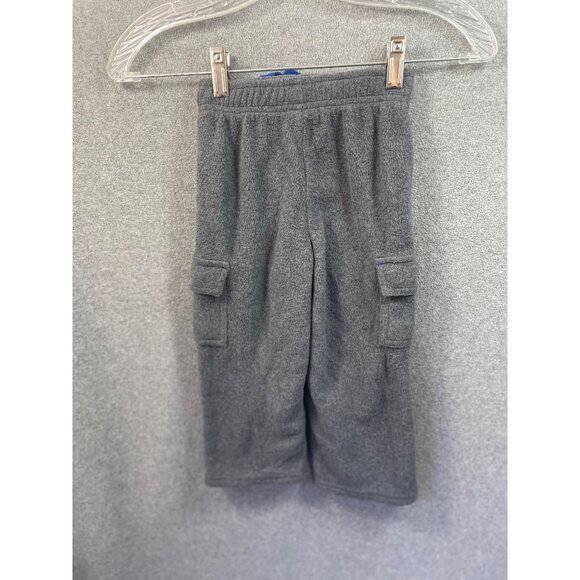 Garanimals 3T Charcoal Gray Fleece Cargo Pants Toddler Boy Blue Drawstring - Picture 2 of 6